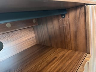 66.8''W Walnut Finish TV Stand with Cabinet and Shelves photo 4