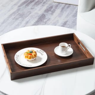 KINGCRAFT Rectangle Black Walnut Serving Tray