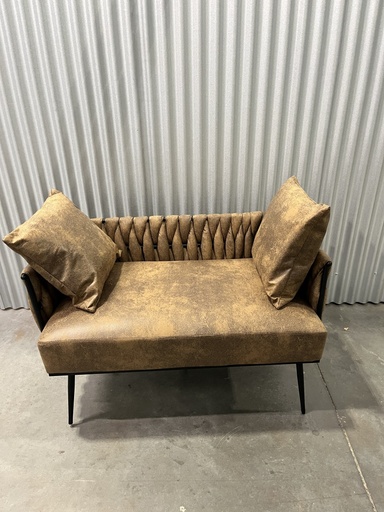 [HFSN-637CF] Coffee Color Velvet Accent Sofa